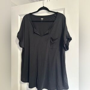 Old Navy Black Oversized Short Sleeve T-Shirt. Size XXL